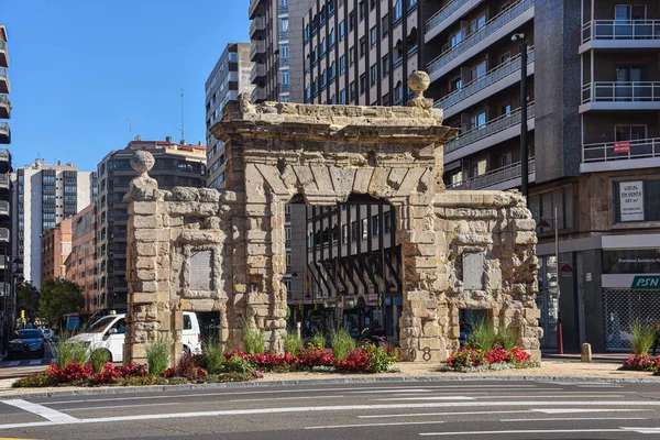 Zaragoza Espanha Outubro 2021 Vista Porta Puerta Del Carmen Zaragoza — Fotografia de Stock