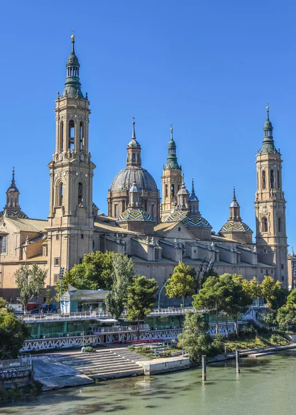 Zaragoza Espanha Outubro 2021 Detalhes Telhado Basílica Catedral Nossa Senhora — Fotografia de Stock