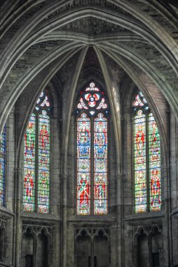 Bordeaux, Fransa - 7 Kasım 2021: Cathedrale Saint Andre (St. Andrews Katedrali), Bordeaux, Gironde, Aquitaine, Fransa