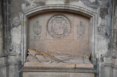 Bordeaux, Fransa - 7 Kasım 2021: Katedralin İçi Saint Andre (St. Andrews Katedrali), Bordeaux, Gironde, Aquitaine, Fransa