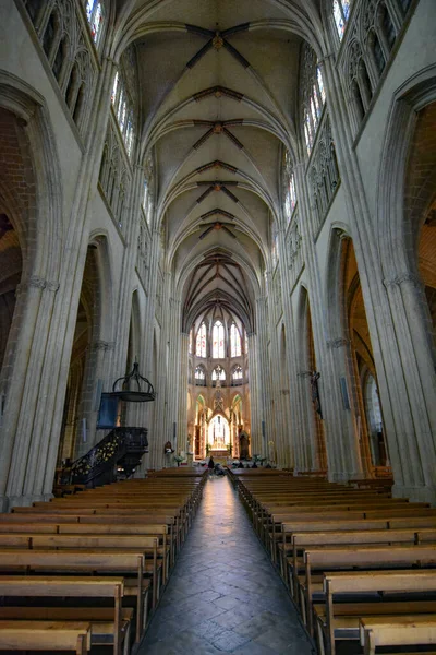 Bayonne Frankrijk Okt 2021 Interieurdecoraties Kathedraal Van Sainte Marie Bayonne — Stockfoto