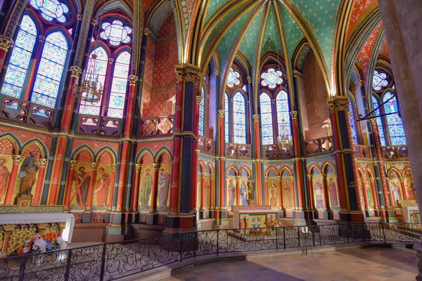 Bayonne Francja Paź 2021 Dekoracje Wnętrz Katedrze Świętej Marii Bayonne — Zdjęcie stockowe
