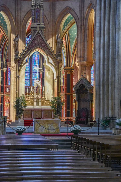 Bayona Francia Oct 2021 Decoración Interiores Catedral Santa María Bayona — Foto de Stock