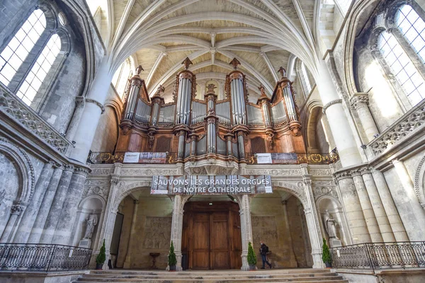 Bordeaux Franciaország Nov 2021 Pipe Organ Cathedrale Saint Andre Andrews — Stock Fotó