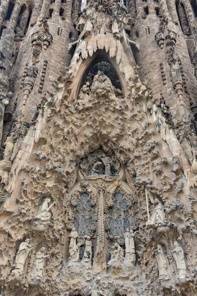 Barcellona Spagna Nov 2021 Dettagli Dalla Porta Est Della Cattedrale — Foto Stock