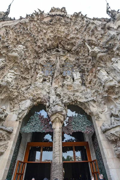 Barcelona Espanha Novembro 2021 Detalhes Porta Leste Catedral Sagrada Família — Fotografia de Stock