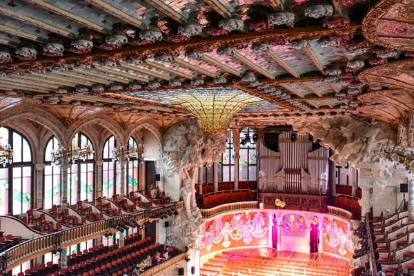 Barcelone Espagne Nov 2021 Vue Intérieure Palau Musica Catalana Palais — Photo