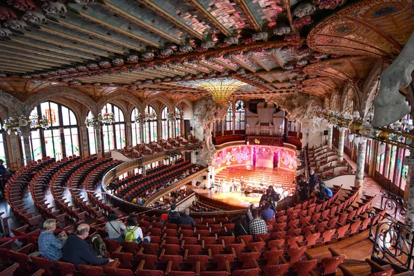 Barcelone Espagne Nov 2021 Vue Intérieure Palau Musica Catalana Palais — Photo