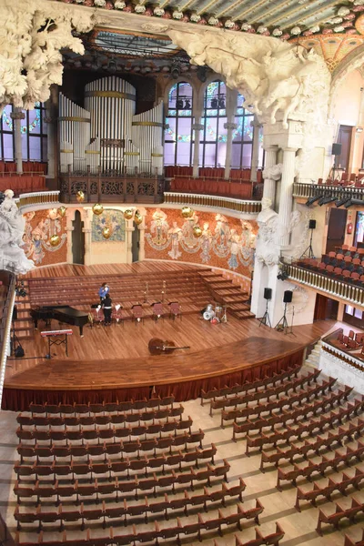 Barcelona Espanha Novembro 2021 Vista Interior Palau Musica Catalana Palácio — Fotografia de Stock