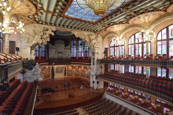Βαρκελώνη Ισπανία Νοεμβρίου 2021 Εσωτερική Άποψη Του Palau Musica Catalana — Φωτογραφία Αρχείου