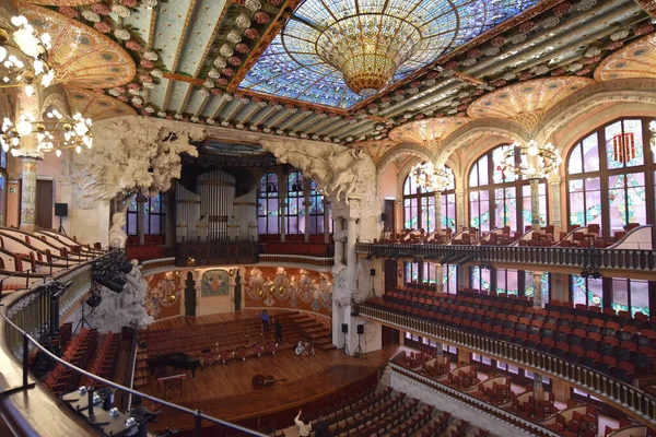 Barcellona Spagna Nov 2021 Vista Interna Del Palau Musica Catalana — Foto Stock