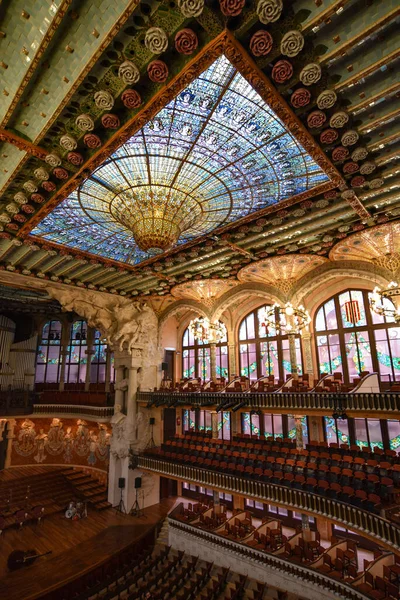 Barcelone Espagne Nov 2021 Vue Intérieure Palau Musica Catalana Palais — Photo