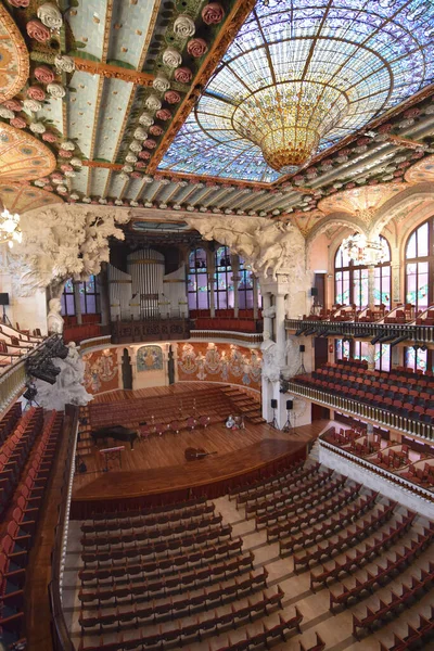 Barcelona Espanha Novembro 2021 Vista Interior Palau Musica Catalana Palácio — Fotografia de Stock