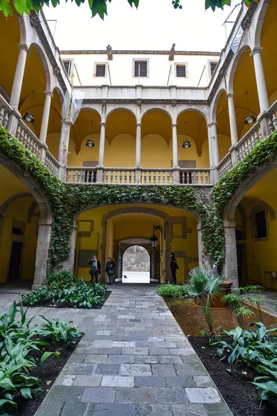 Barcellona Spagna Nov 2021 Cortile Interno Dell Archivio Della Corona — Foto Stock