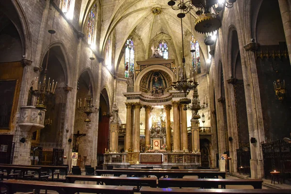 Barcelona España Nov 2021 Interior Basílica Dels Sants Martirs Just — Foto de Stock