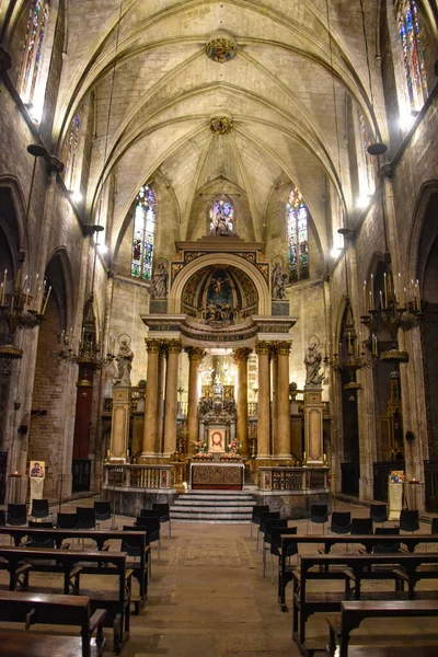 Barcelona España Nov 2021 Interior Basílica Dels Sants Martirs Just — Foto de Stock