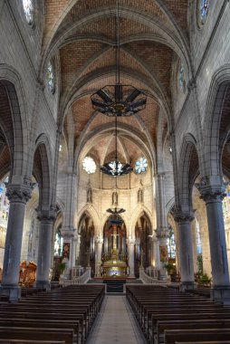 Biarritz, Fransa - 15 Ocak 2022: Biarritz Sainte-Eugenie Kilisesi