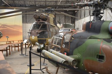 Dax, Fransa - 28 Nisan 2022: Musee de l 'ATAT et de l' helikoptertere Havacılık Müzesi