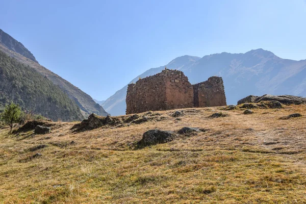 Inca Ruins Pumamarca Blízkosti Města Ollantaytambo Cusco Peru — Stock fotografie