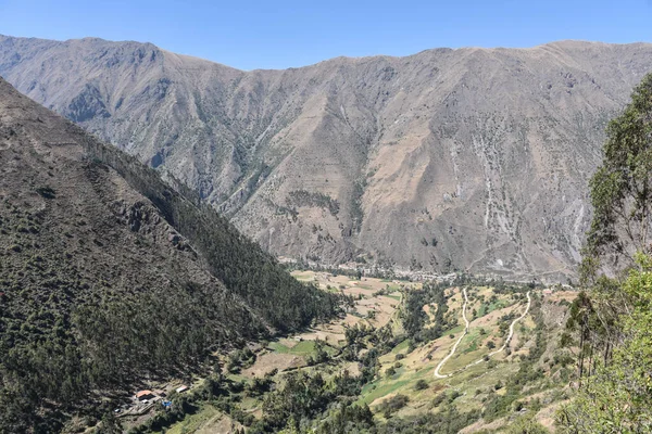 Pumamarca Inka Romjai Ollantaytambo Város Közelében Cusco Peru — Stock Fotó