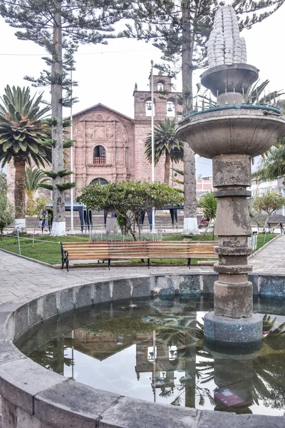 Urubamba Peru Juni 2022 Plaza Armas Kerk Templo San Pedro — Stockfoto