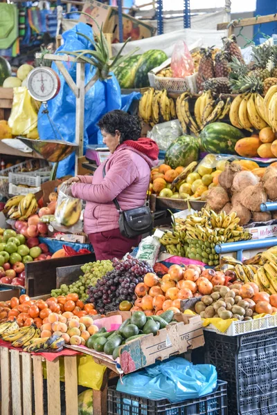 Urubamba Peru Juni 2022 Lokala Produkter Till Salu Urubambas Centralmarknad — Stockfoto