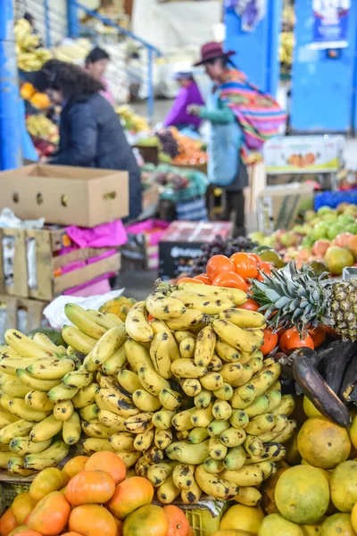 Урубамба Перу Июня 2022 Года Местные Продукты Продаже Центральном Рынке — стоковое фото