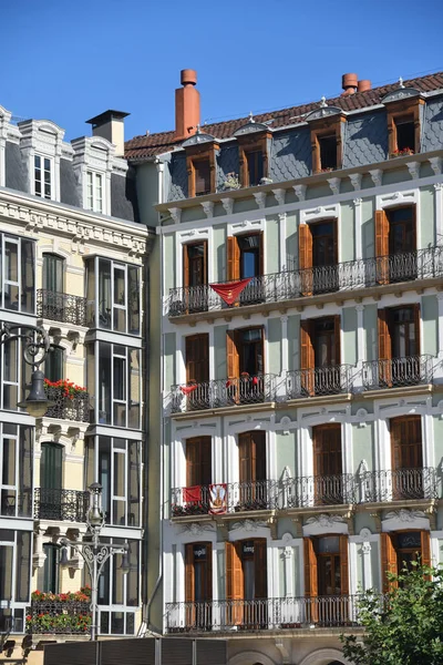 Памплона Испания Июля 2022 Года Красочные Балконы Городе Памплона Время — стоковое фото