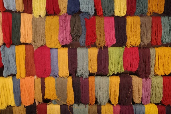 Cusco Pérou Juillet 2022 Tissage Textile Andin Laine Alpaga Teinte — Photo