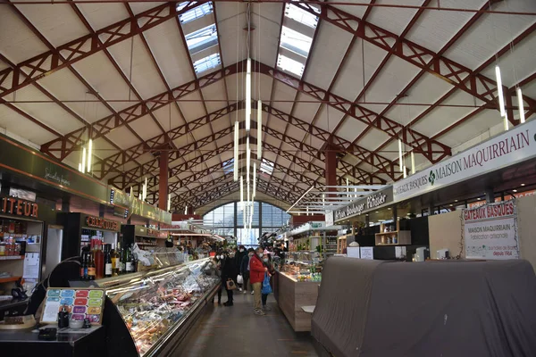 Biarritz Frankrike Jan 2022 Livsmedelsmarknaden Las Halles Biarritz — Stockfoto