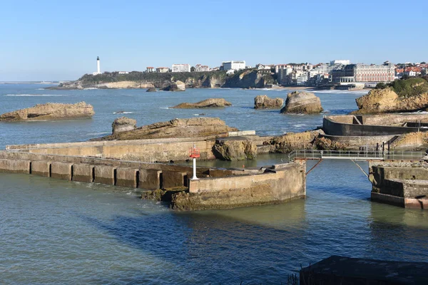 Biarritz Γαλλία Ιανουαρίου 2023 Χειμερινές Απόψεις Του Φάρου Του Phare — Φωτογραφία Αρχείου