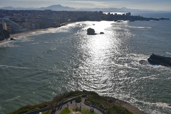 Biarritz France Jan 2023 Vue Hiver Sur Phare Biarritz Grande — Photo