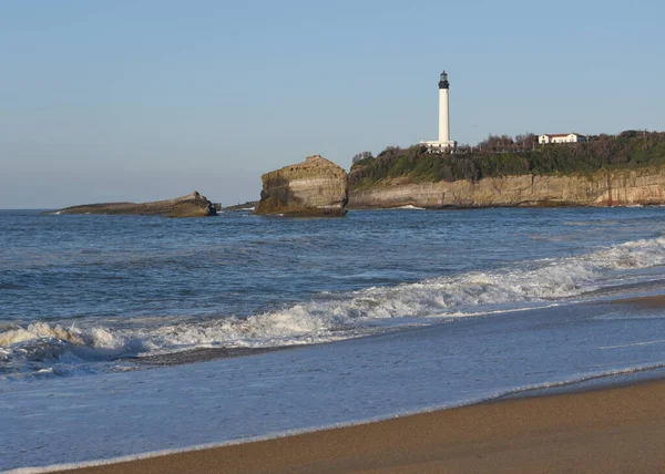 Biarritz France Jan 2023 Vue Hiver Sur Phare Biarritz Grande — Photo