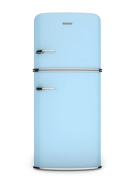 Retro blauer Kühlschrank — Stockfoto