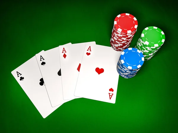 Poker tafel Stockfoto