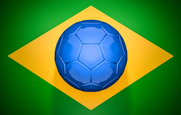 Bandera de fútbol Brasil Imágenes de stock libres de derechos