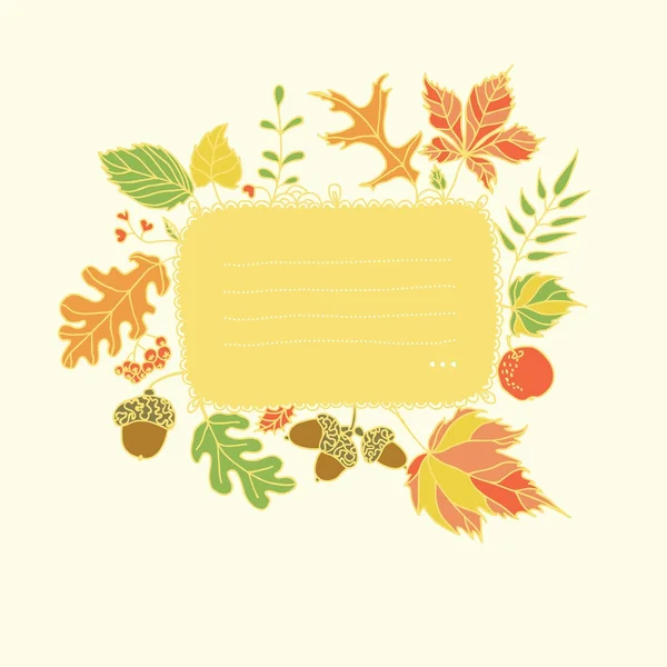 Banner con hojas de otoño — Archivo Imágenes Vectoriales