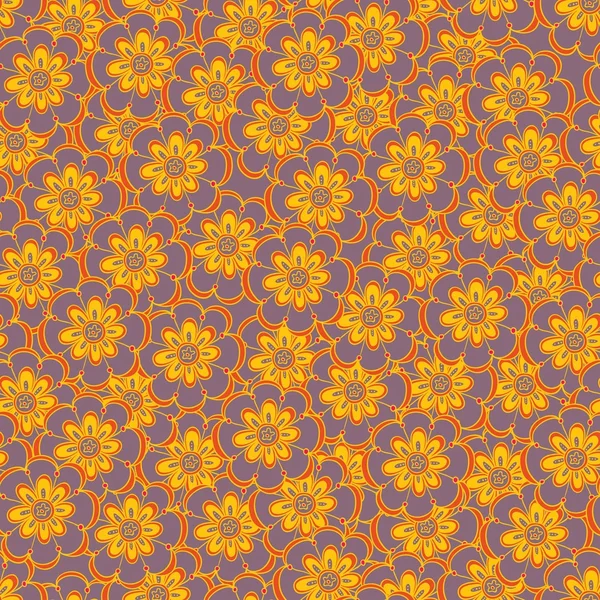 Florale nahtlose abstrakte handgezeichnete Muster — Stockvektor
