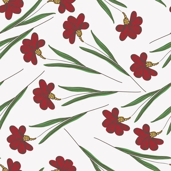 Hermoso fondo floral sin costuras vintage — Vector de stock