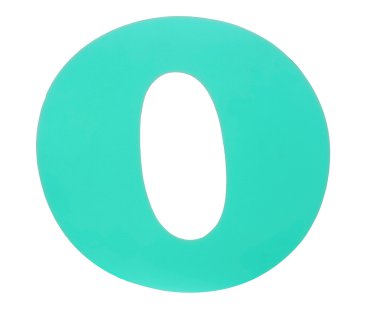 o - beyaz arka plan üzerinde mektuplar