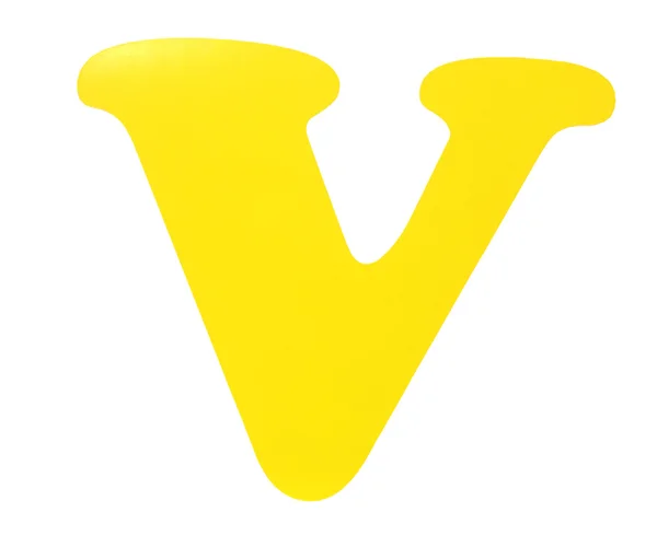 V - letters over white background — Stock Photo, Image