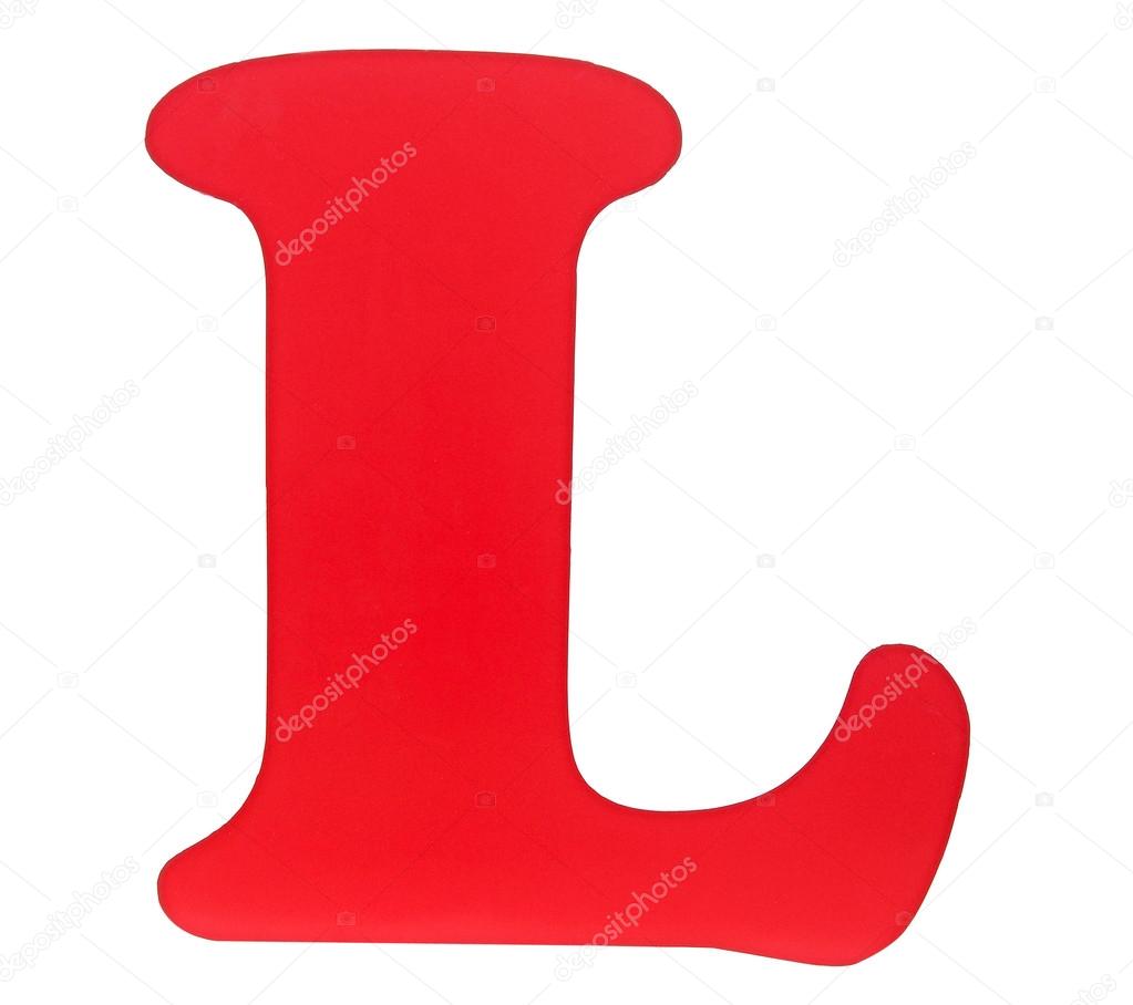 l letters over white
