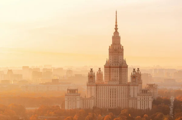 Moscow Russie Oktober 2021 Stalins Wolkenkrabber Van Moskouse Staatsuniversiteit Msu — Stockfoto