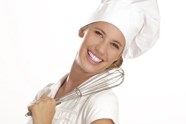 Mujer joven chef — Foto de Stock