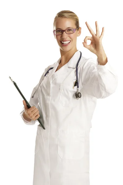 Ung kvinna läkare — Stockfoto