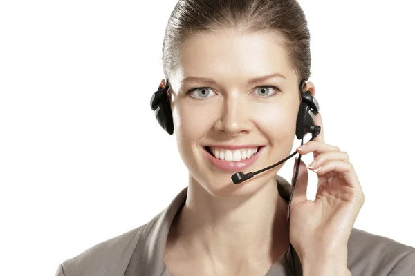 Young woman with headphones — Stock Photo, Image