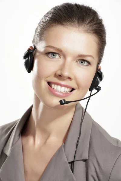 Young woman with headphones — Stock Photo, Image