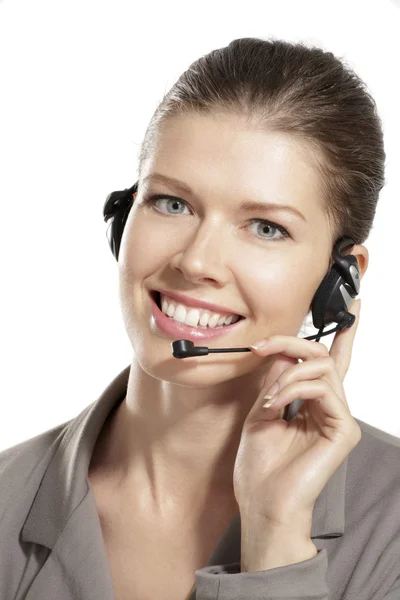 Young woman with headphones — Stock Photo, Image