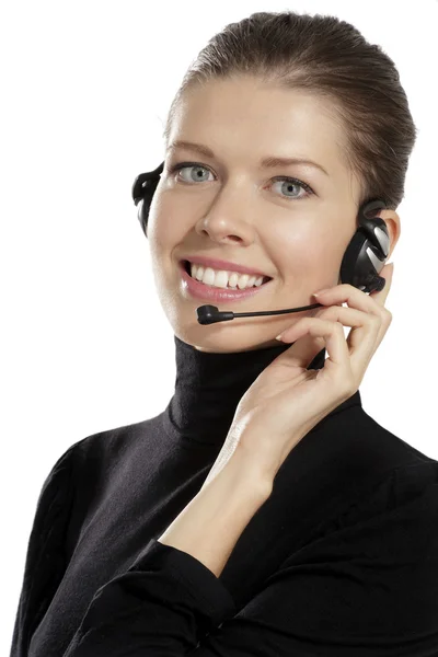 Young woman with headphones — Stock Photo, Image