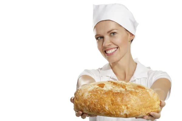 Junge Bäckerin — Stockfoto